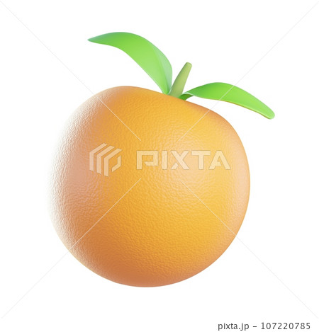 orange fruit with leaf orange fruit with leaf 107220785