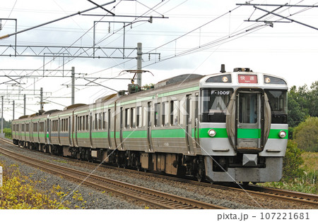 千歳線　島松ー北広島　JR北海道　721系　F-1009編成（札幌） 107221681