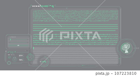 Sci-fi interface of data decoding program. 107223810