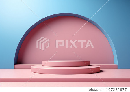 Abstract minimalist arch podium 107223877