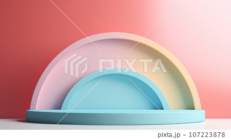 Abstract minimalist arch podium 107223878