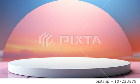 Abstract minimalist arch podium 107223879