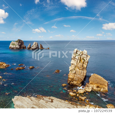 Atlantic ocean coastline near Portio Beach 107224539