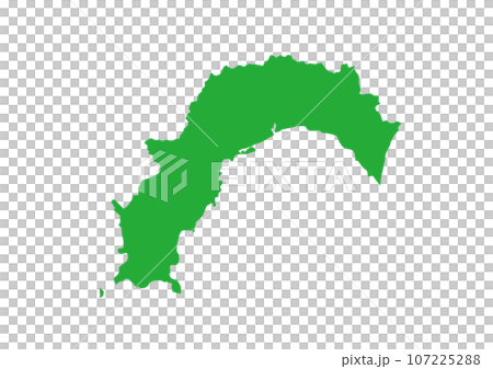 Prefectural map Kochi prefecture 107225288