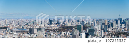 「東京都」渋谷スカイから眺める街並み・都市風景 107225527