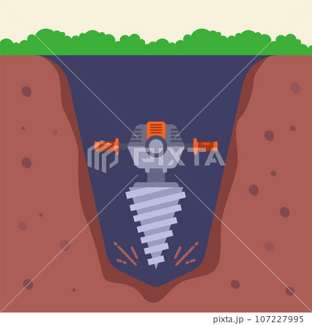 drill a well in the ground. 107227995
