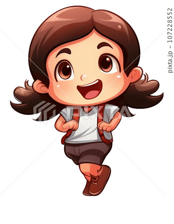 元気いっぱいの女の子 107228552