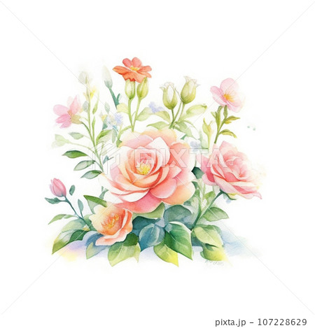 シックな薔薇の花束 シックな薔薇の花束 107228629