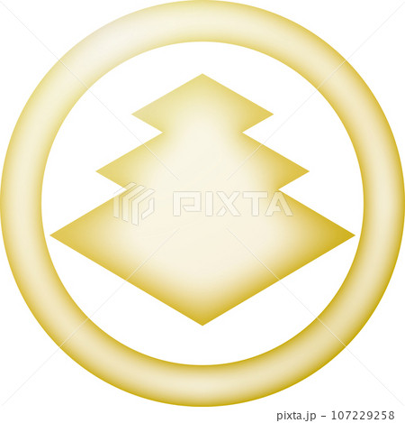 Family crest Circle with three story rhombus Stock