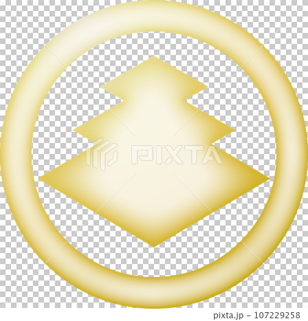 家族徽章：三層菱形圓圈[金色] 107229258