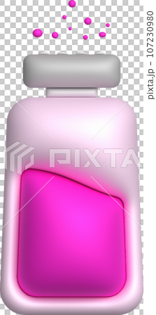 3d illustration bottle of seasoning powder minimal style. 107230980