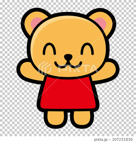 熊キャラクター　笑顔 107231830