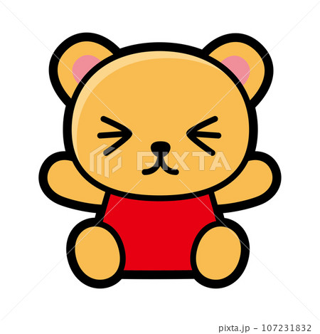 熊キャラクター　困った表情 107231832