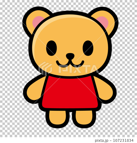 熊キャラクター　立ち姿 107231834