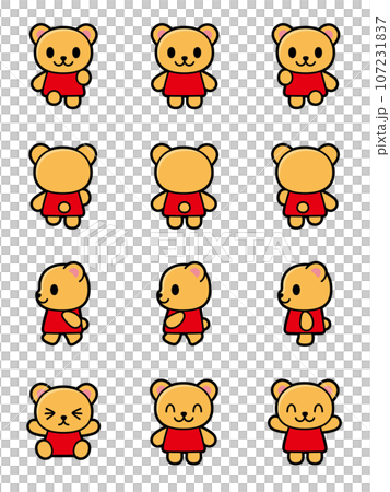 熊キャラクター　モーションセット 107231837
