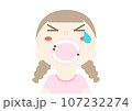 虫歯で泣いてる女の子 107232274