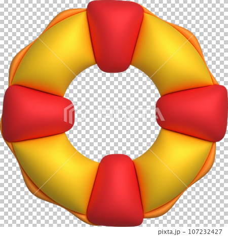 3D illustration swimming ring,Swim lifesaver,Summer vacation or trip safety. 3D illustration swimming ring,Swim lifesaver,Summer vacation or trip safety. 107232427