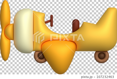 3D illustration childrens toy helicopter.Kids toys minimal style. 107232463