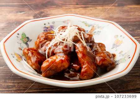 黒酢の酢豚 107233699