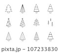 Festive Christmas Tree Vector Collection 107233830