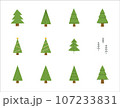 Festive Christmas Tree Vector Collection 107233831