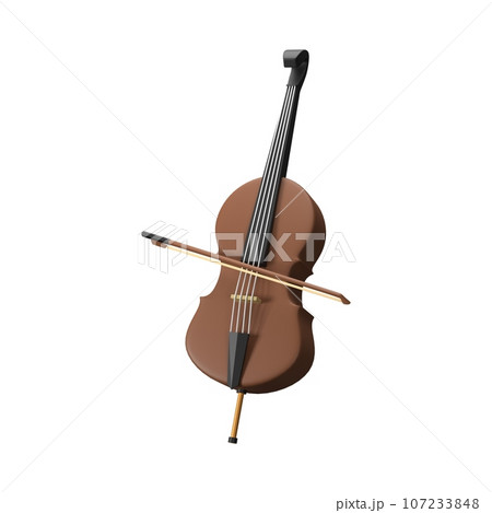 brown violin isolated on white 107233848