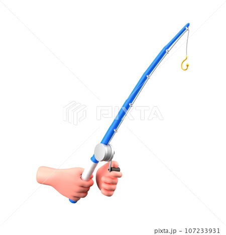 fishing rod in hand, fishing concept fishing rod in hand, fishing concept 107233931