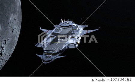 宇宙船と月 107234563