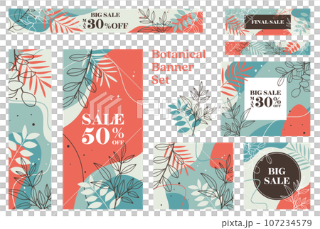 Banner set_Botanical Banner set_Botanical 107234579