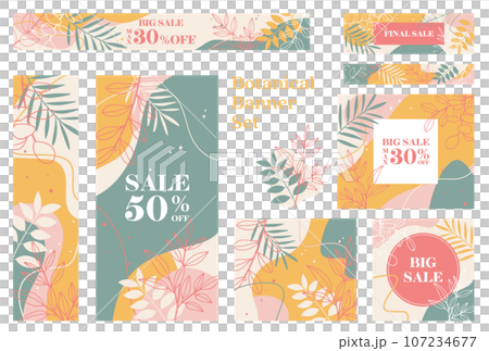Banner set_Botanical 107234677