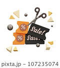 Sale and Discount Concept, Shopping Sale Visuals, Discount Banner Illustration 107235074