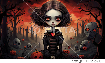 ハロウィンの魔女 _ generative AI 107235716
