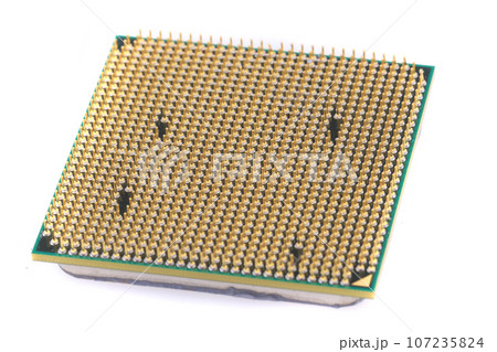 computer microchip isolated 107235824