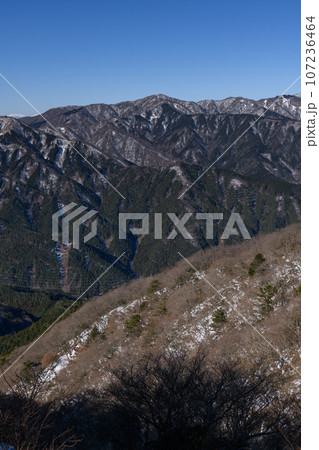 大山から見た塔ノ岳 大山から見た塔ノ岳 107236464