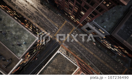 City Top View of Skyscrapers Building by drone City Top View of Skyscrapers Building by drone 107236490