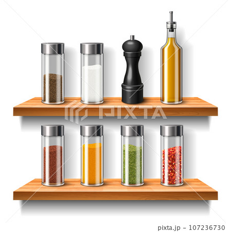 Kitchen Spices Realistic 107236730