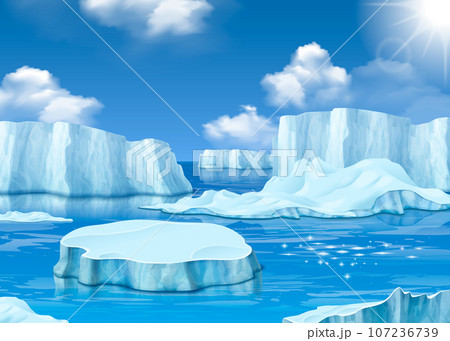 Iceberg Realistic Composition 107236739