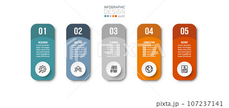 Infographic template business concept with step. 107237141