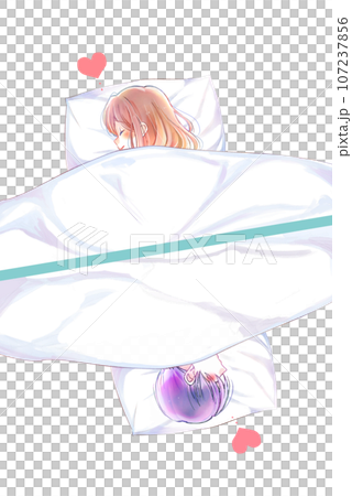 A man and a woman making love to each other in bed 107237856