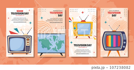 Television Day Social Media Stories Flat Cartoon Hand Drawn Templates Background Illustration Television Day Social Media Stories Flat Cartoon Hand Drawn Templates Background Illustration 107238082