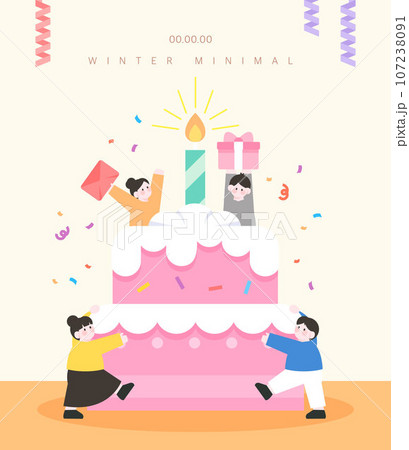 Winter Minimal Shopping Illustration Template Winter Minimal Shopping Illustration Template 107238091