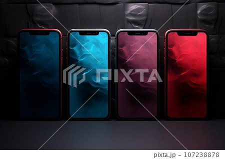 並んだスマートフォン AI生成画像 AI画像 並んだスマートフォン AI生成画像 AI画像 107238878