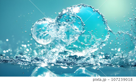 水の背景 気泡 テクスチャ 水の背景 気泡 テクスチャ 107239018