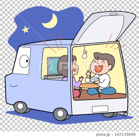 車中泊-車の中で一泊する 107239099