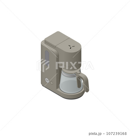 アイソメトリック図法で描いたコーヒーメーカーのイラスト 107239168