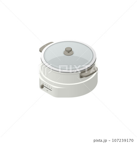 アイソメトリック図法で描いた電気鍋のイラスト 107239170