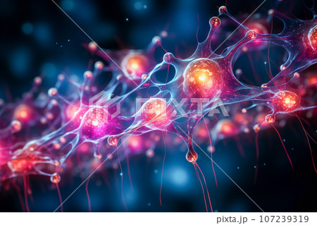 Neural cell neurons connecting the brain Neural cell neurons connecting the brain 107239319