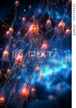 Neural cell neurons connecting the brain Neural cell neurons connecting the brain 107239320