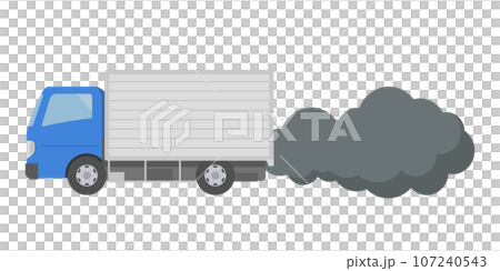 排気ガスを排出するトラック 107240543
