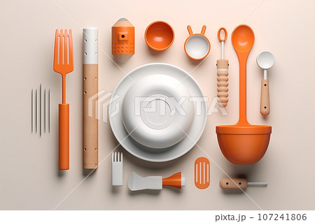 キッチン素材（3D） 107241806